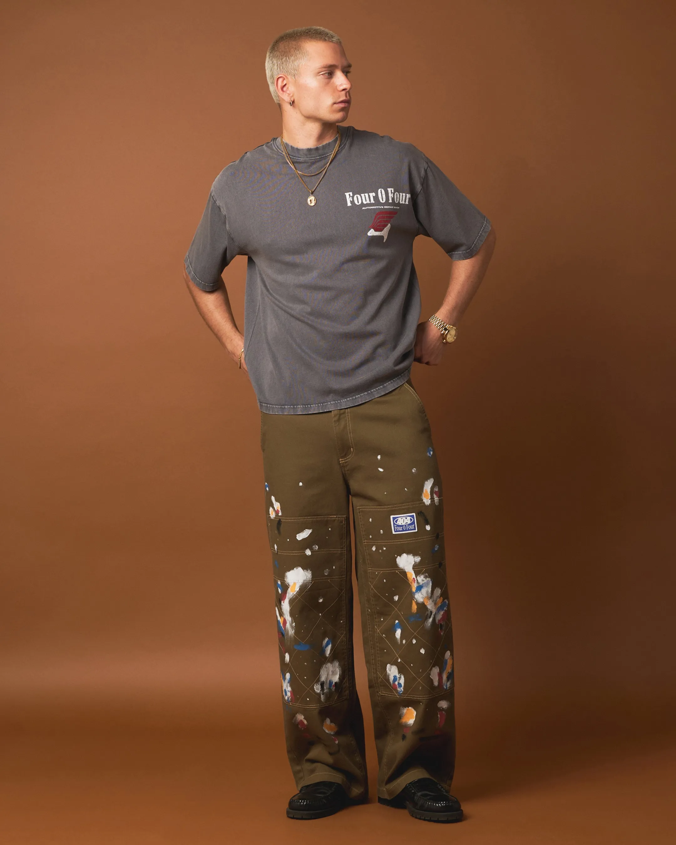 Double-Knee Durable Painter Pants in Khaki Color - Size 404