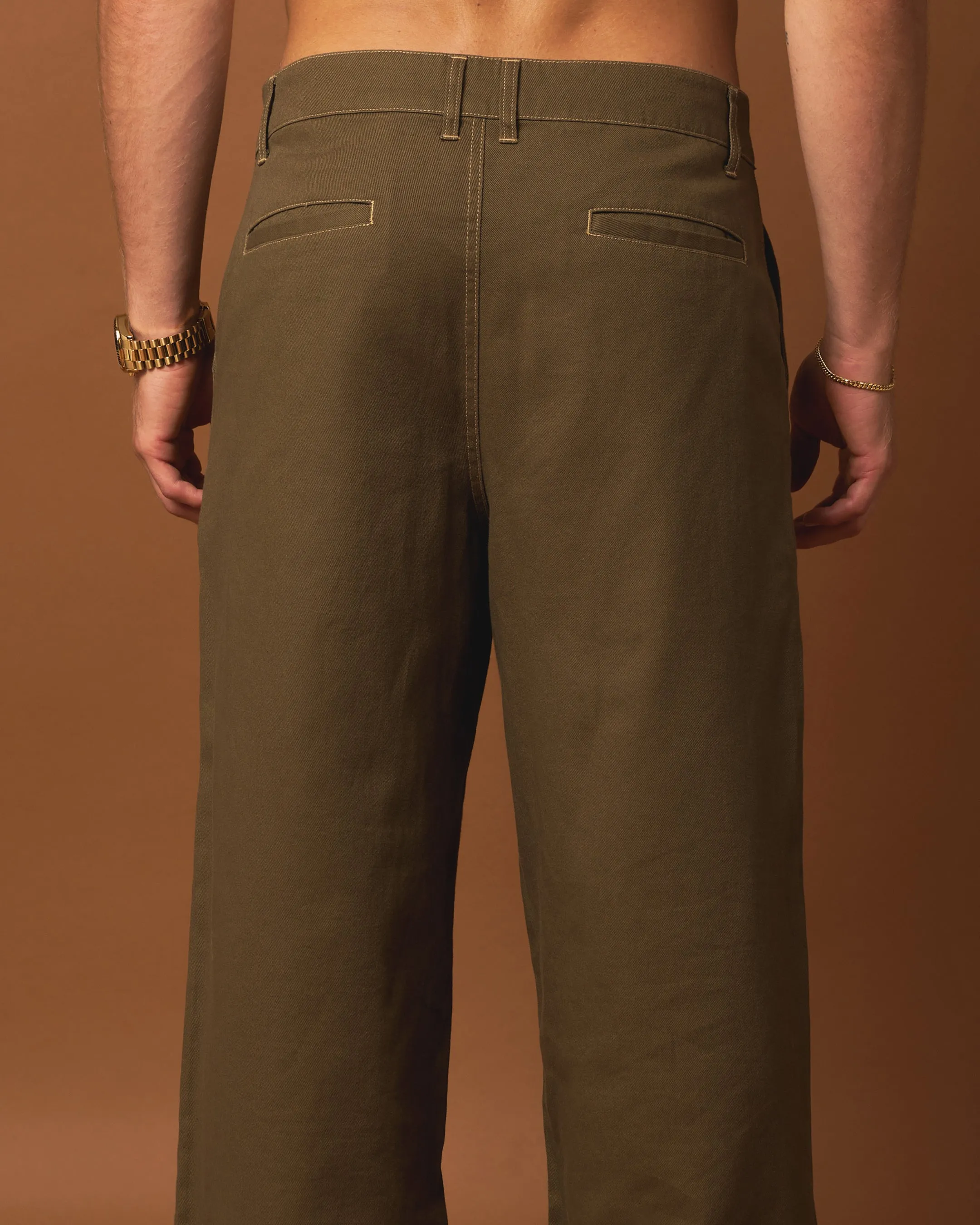 Double-Knee Durable Painter Pants in Khaki Color - Size 404