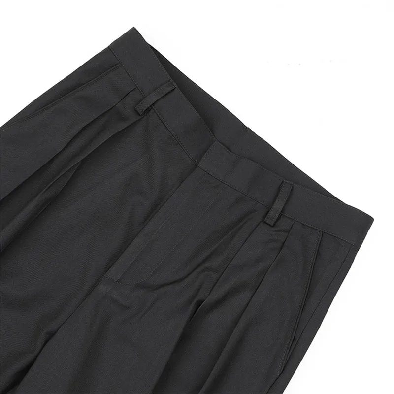 Adjustable Hem Straight Casual Pants