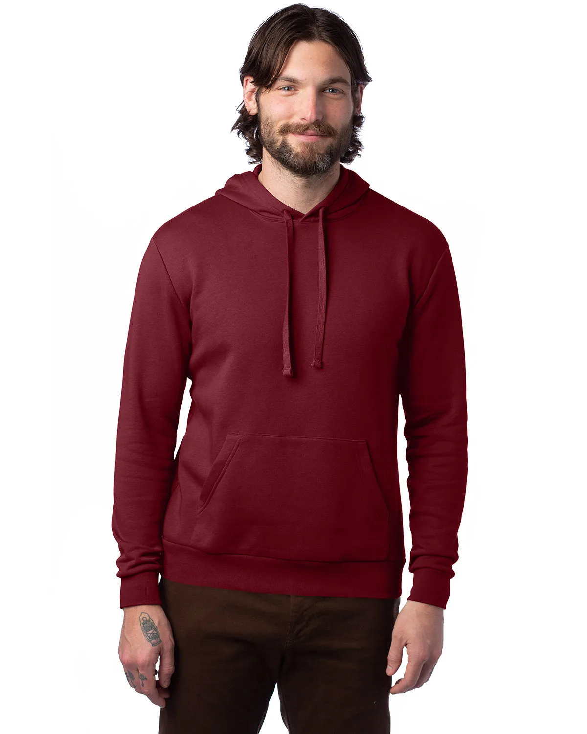 Adult Eco Cozy Fleece Pullover Hooded Sweatshirt