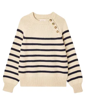 Agnes Striped Jumper - Cream/Navy