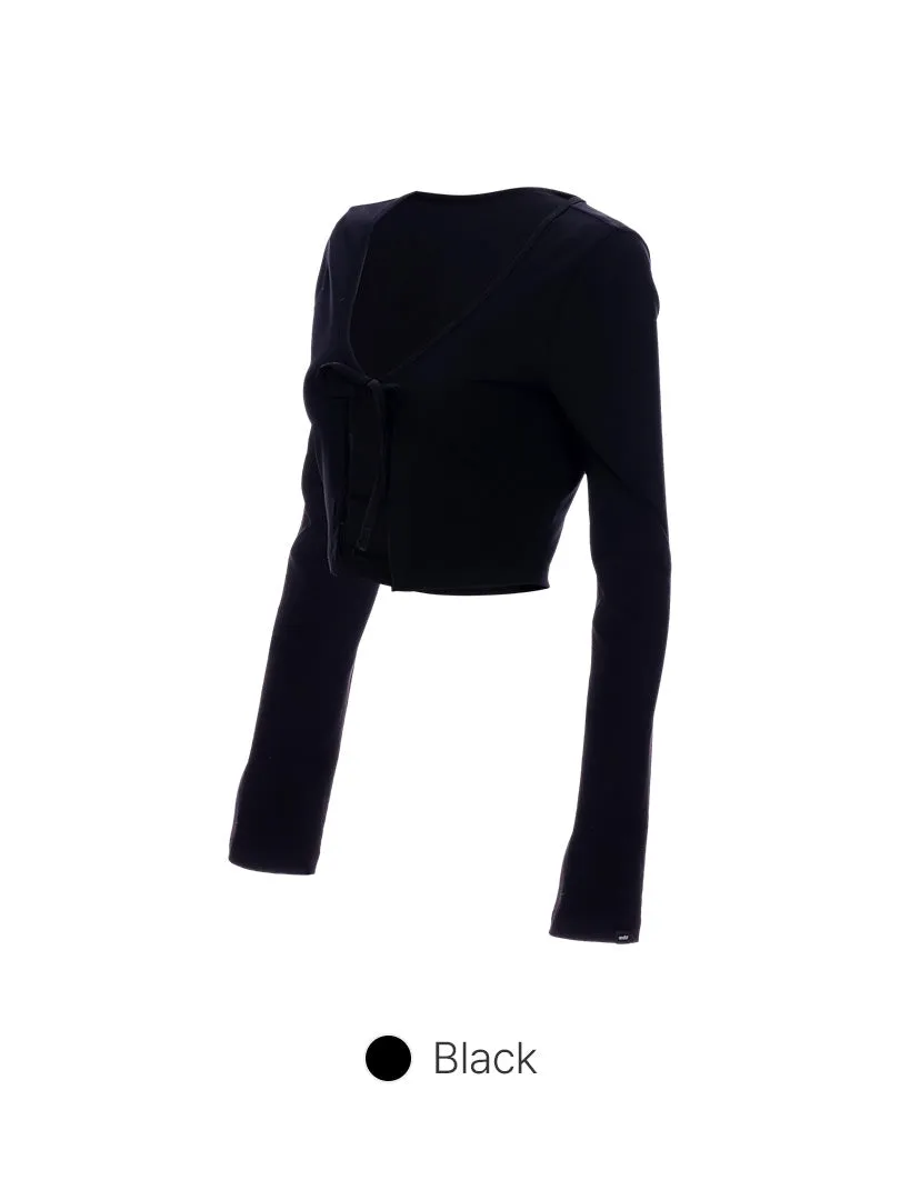 Airywin Tie Front Long Sleeve