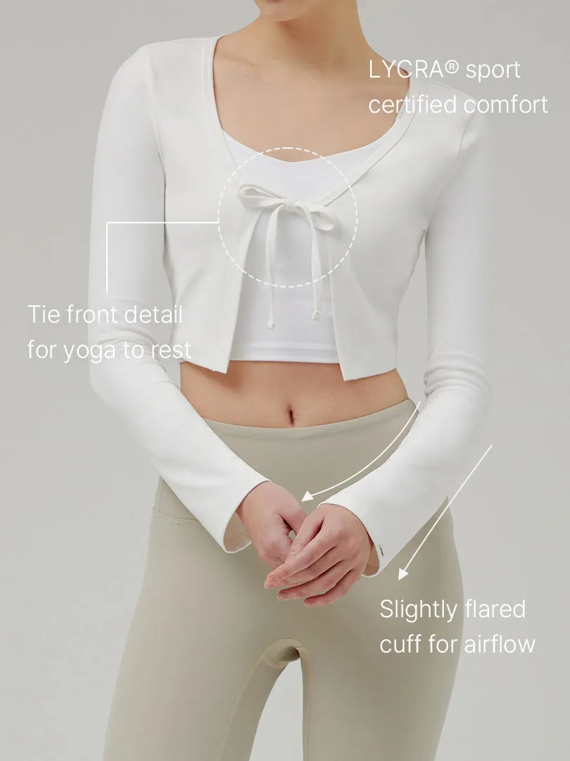 Airywin Tie Front Long Sleeve