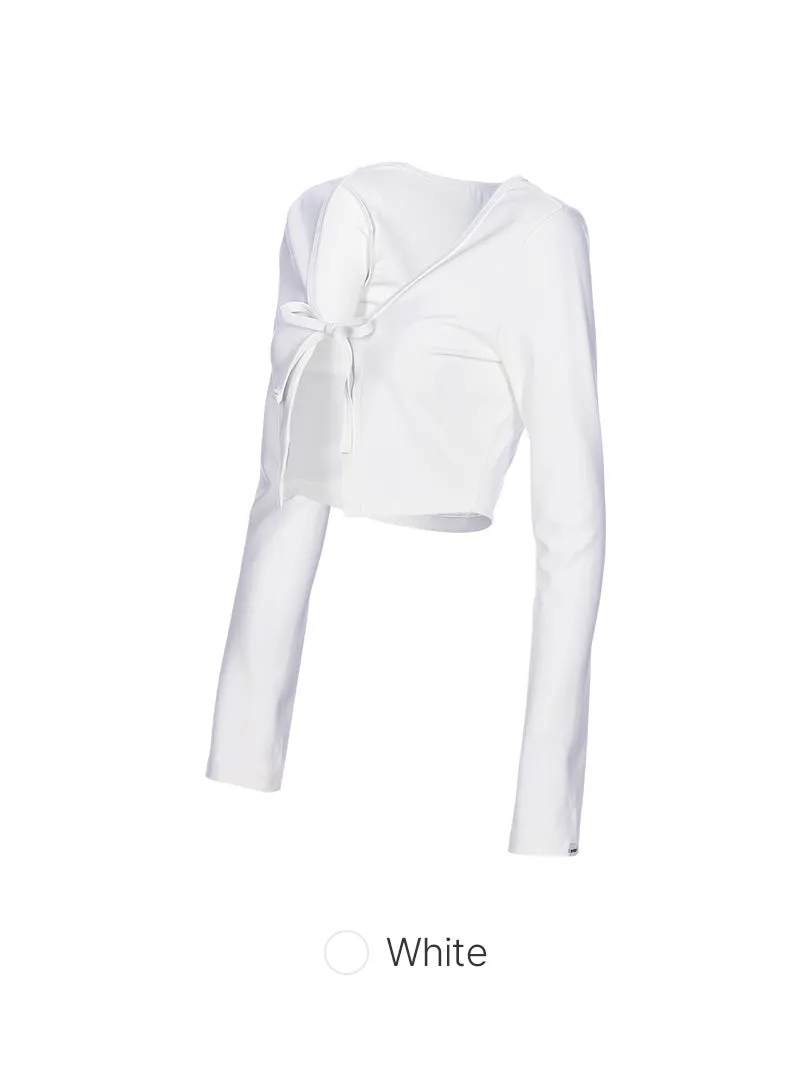 Airywin Tie Front Long Sleeve