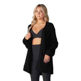 ALPINE LONG CARDIGAN - EBONY