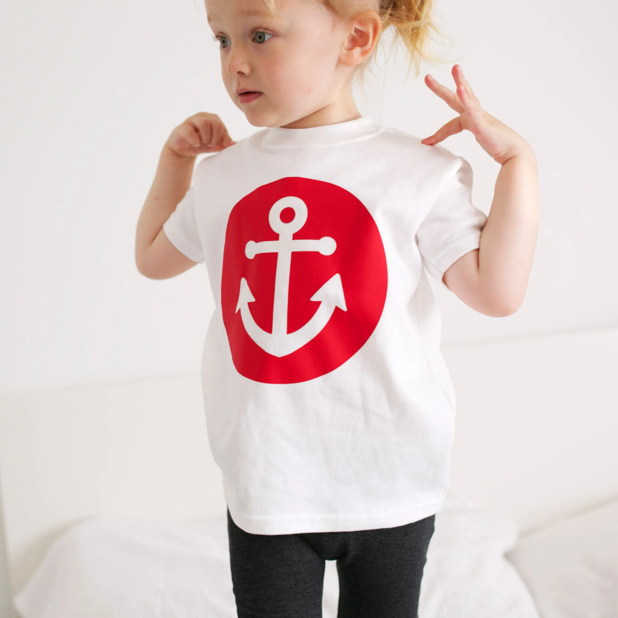 Anchor print T shirt