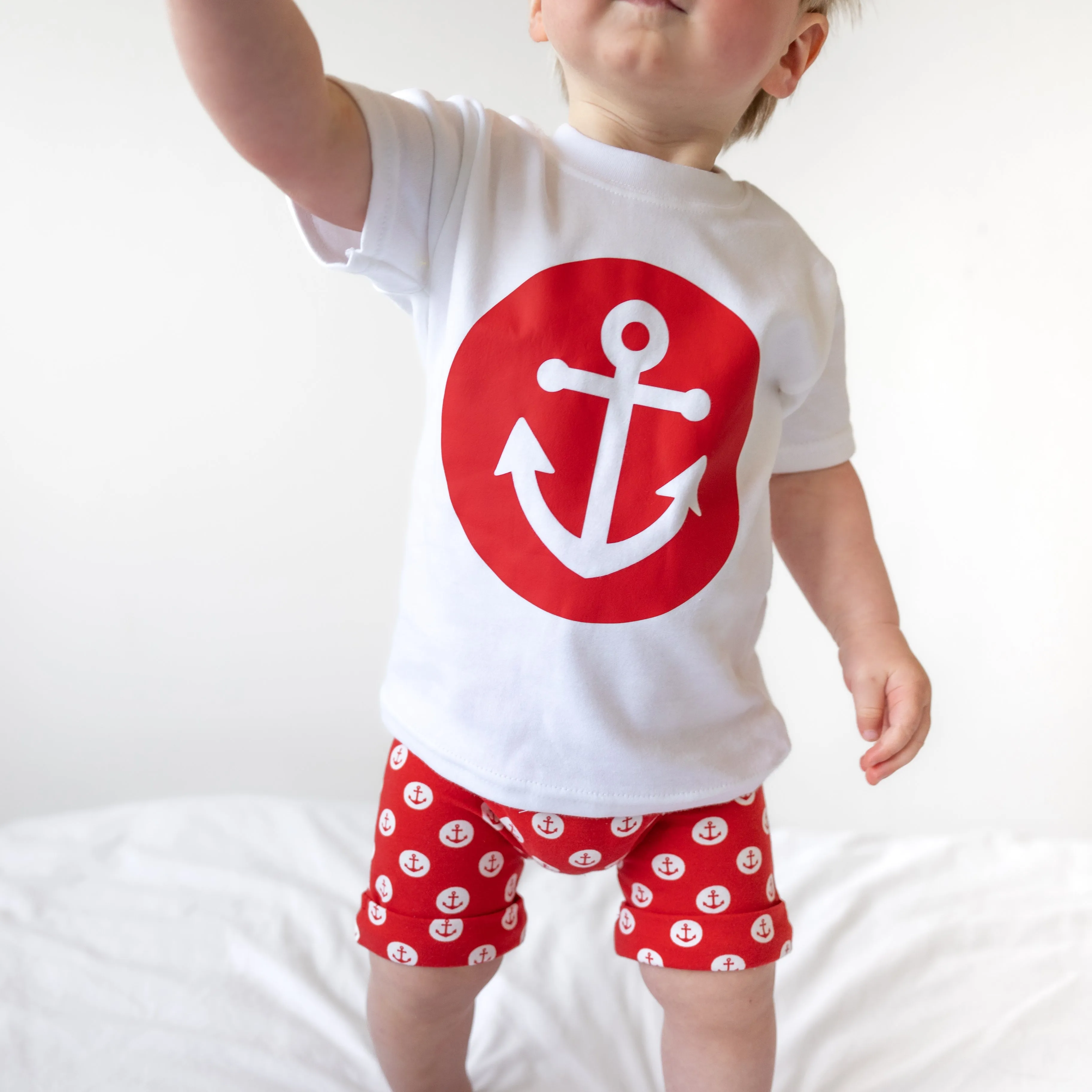 Anchor print T shirt