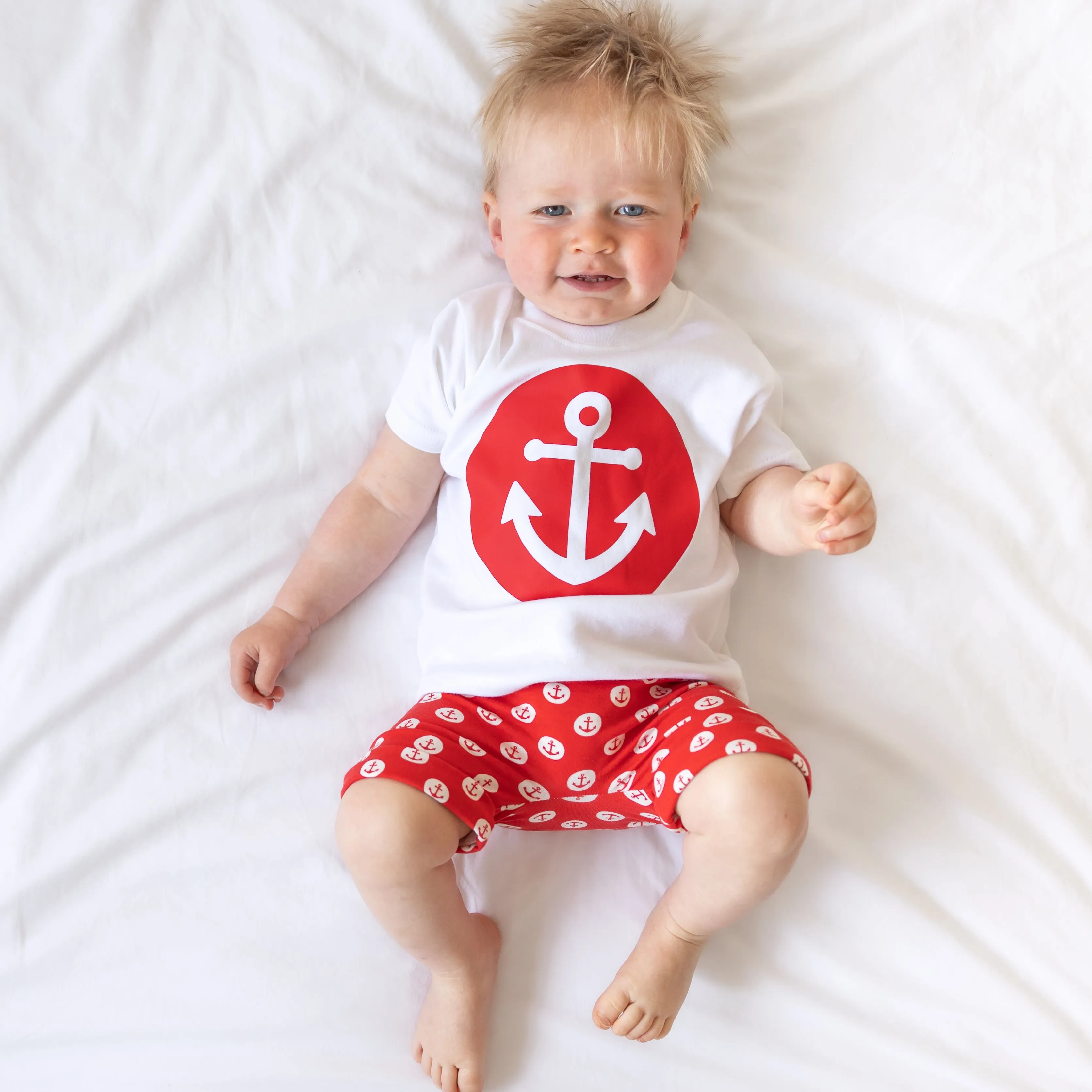 Anchor print T shirt