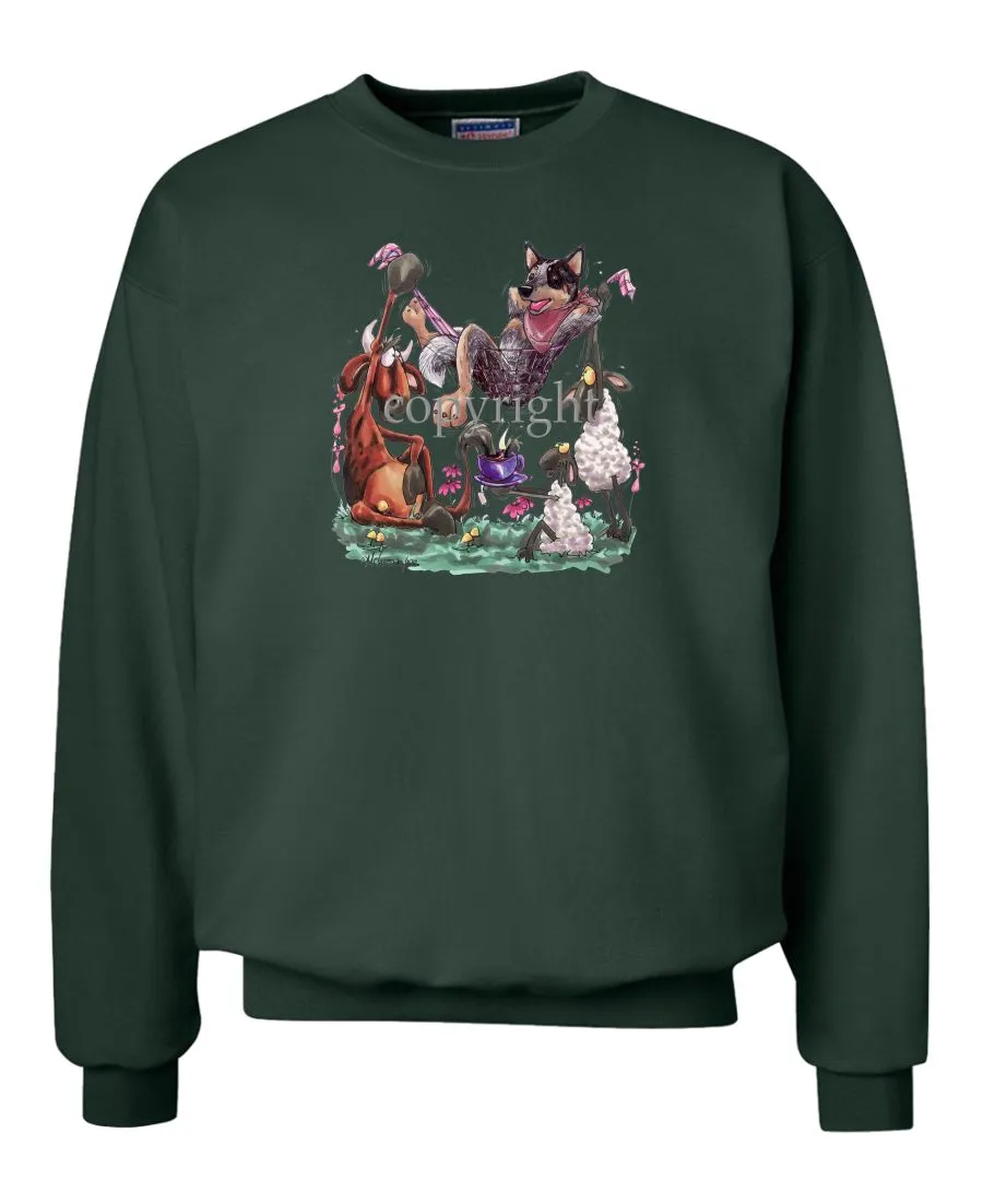 Australian Cattle Dog - Hammock - Caricature - Sweatshirt