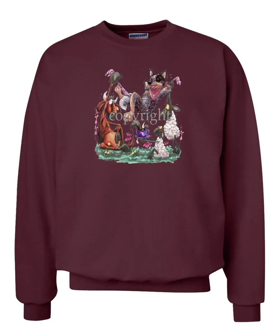 Australian Cattle Dog - Hammock - Caricature - Sweatshirt