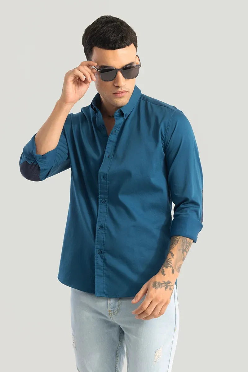 Benoit Teal Plain Shirts