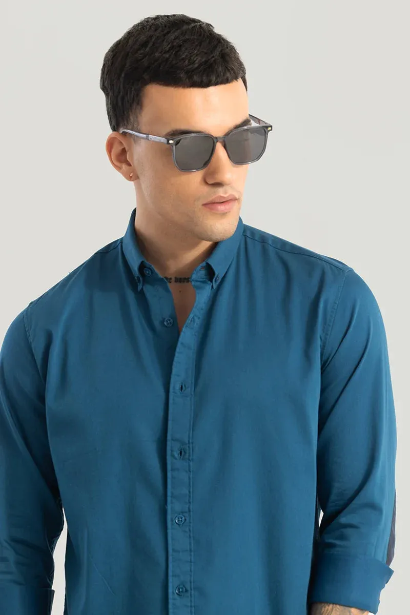 Benoit Teal Plain Shirts