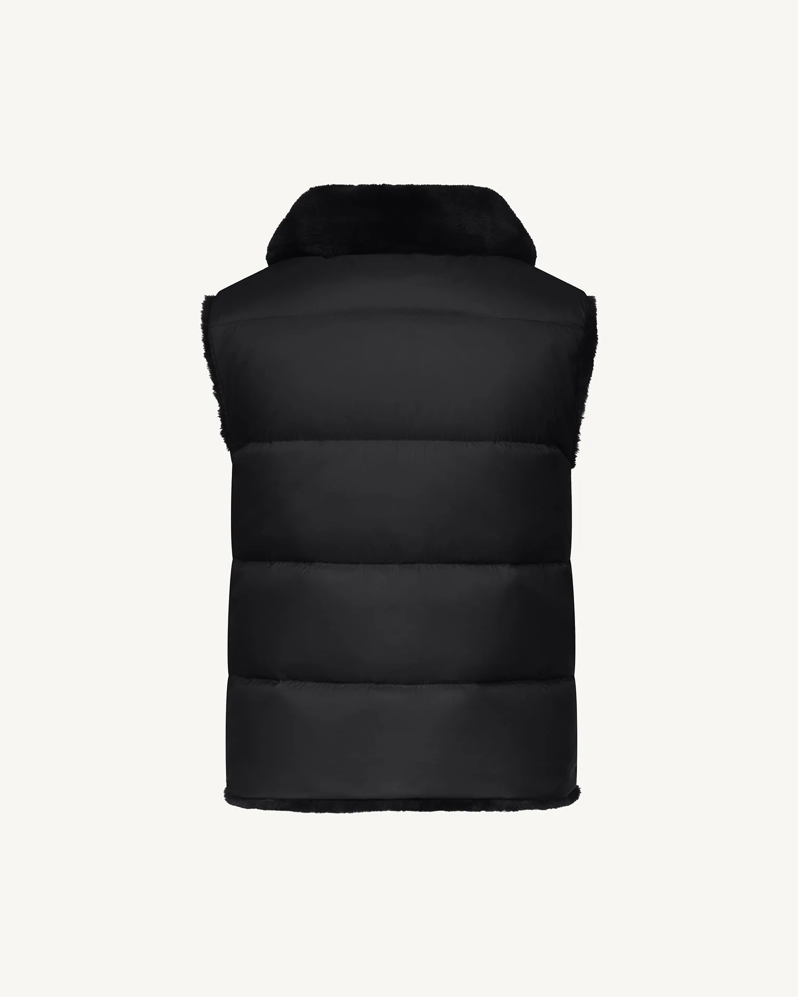 Black Daria Grand Froid reversible sleeveless puffer jacket