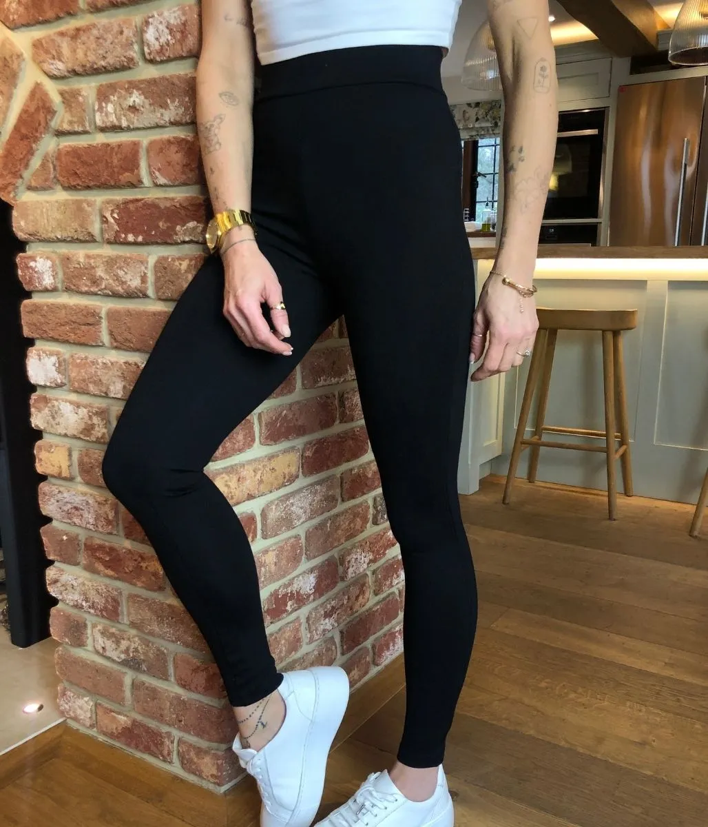 Black Ponte Leggings