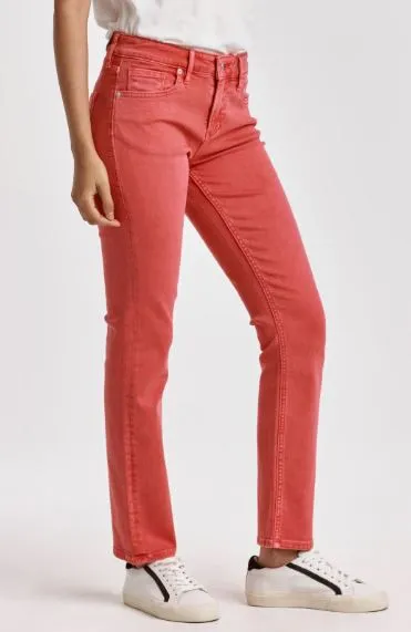 BLAIRE HIGH RISE SLIM STRAIGHT JEANS VIVA MAGENTA