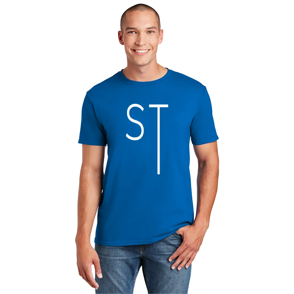 Blue "ST" Slim Tall T-SHIRT