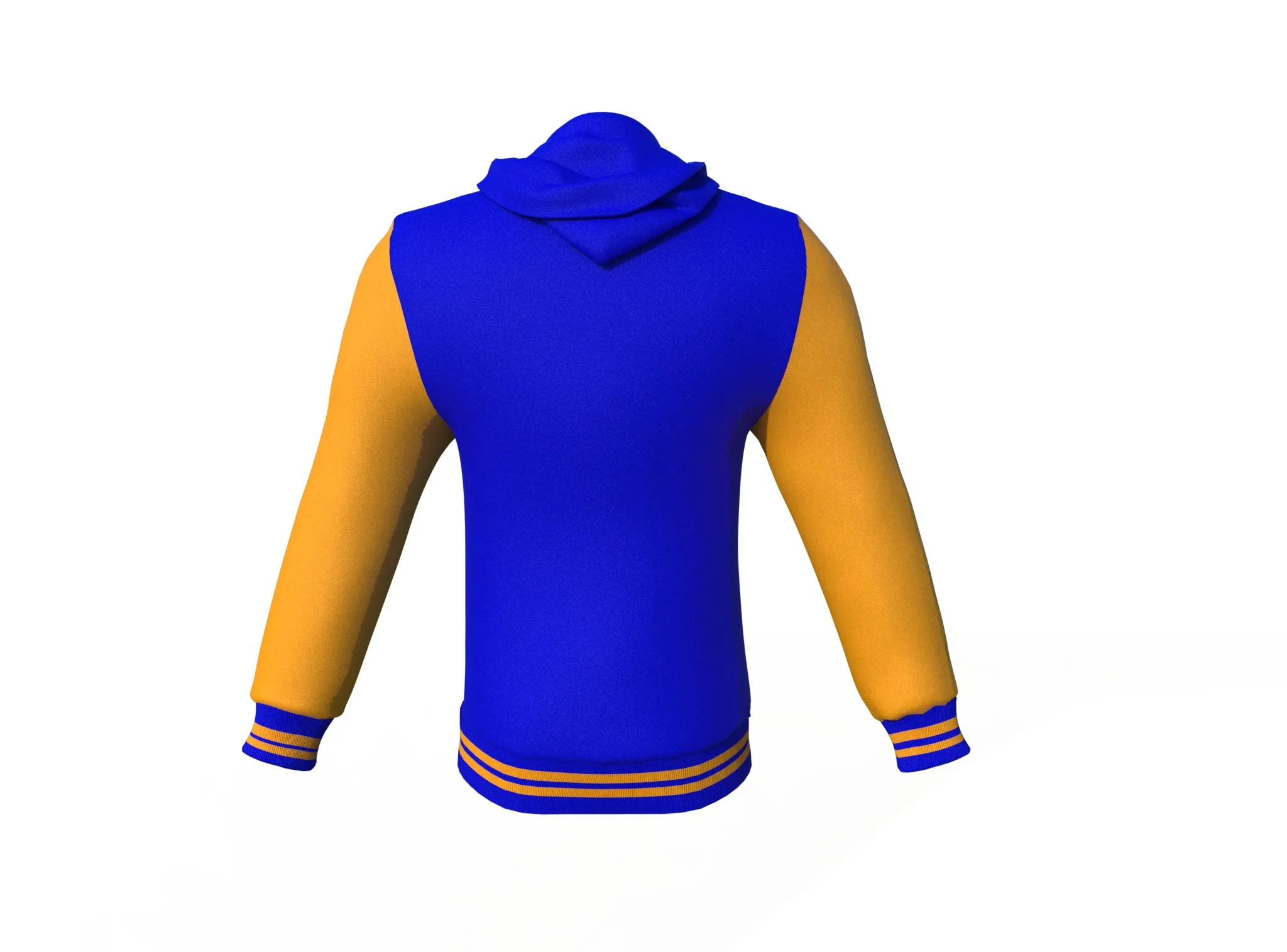 Blue Varsity Letterman Jacket with Gold Sleeves