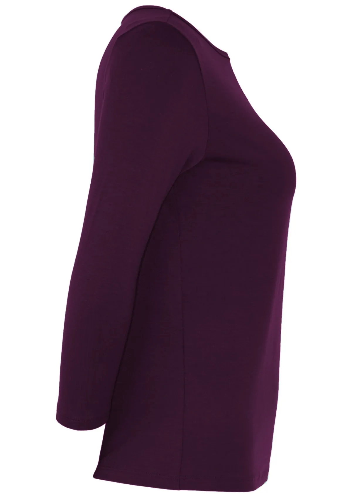 Boat Neck Top Dark Purple