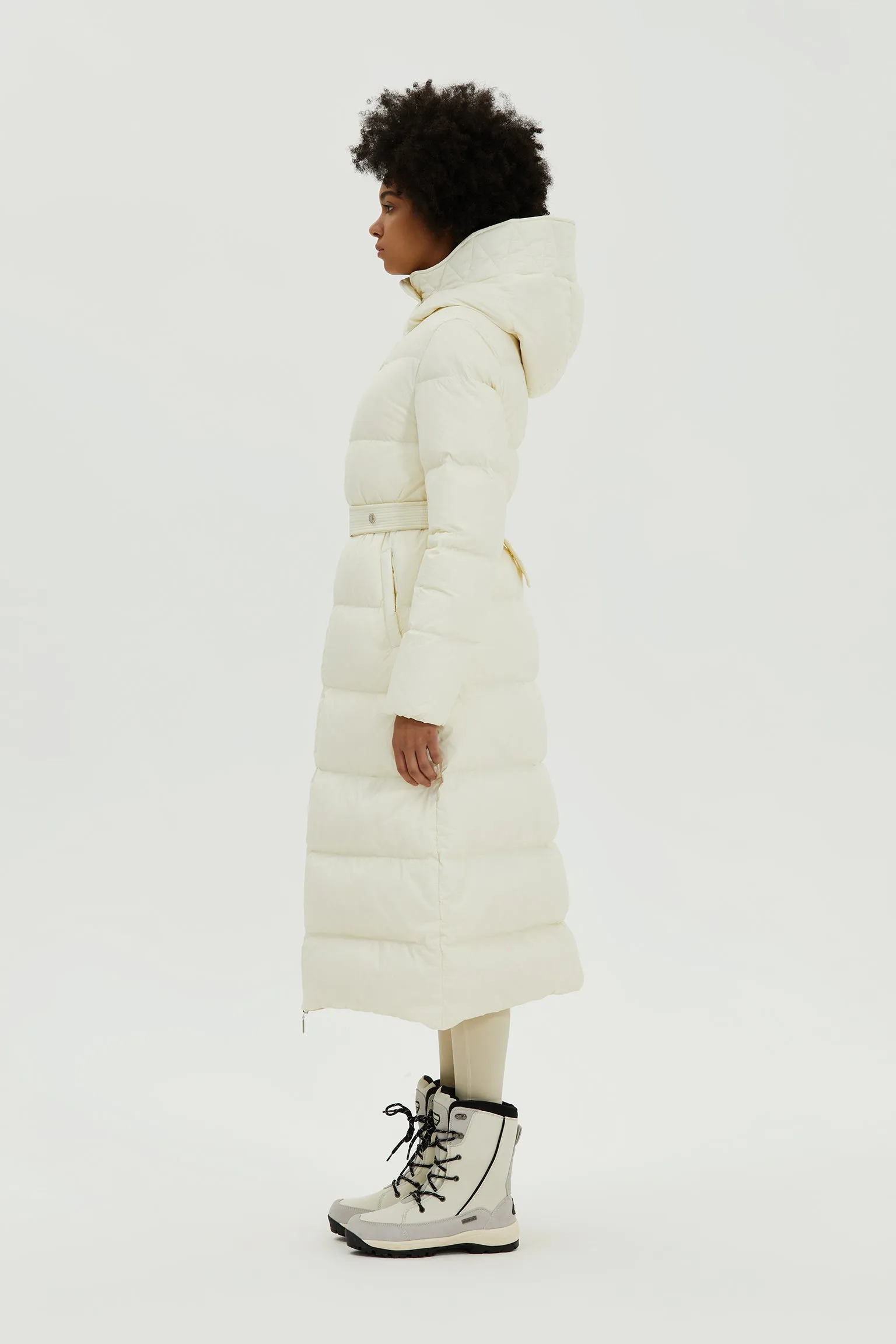 Bonnie Long Down Jacket with Belt