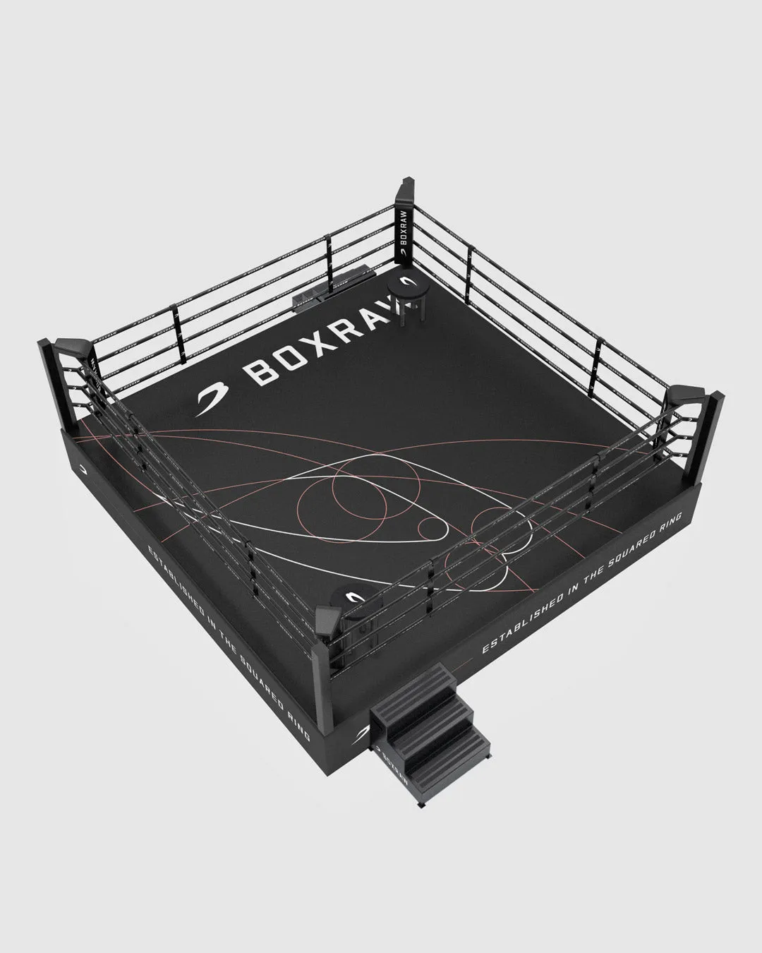 BOXRAW Boxing Ring Canvas & Dressing - Black/Golden Ratio