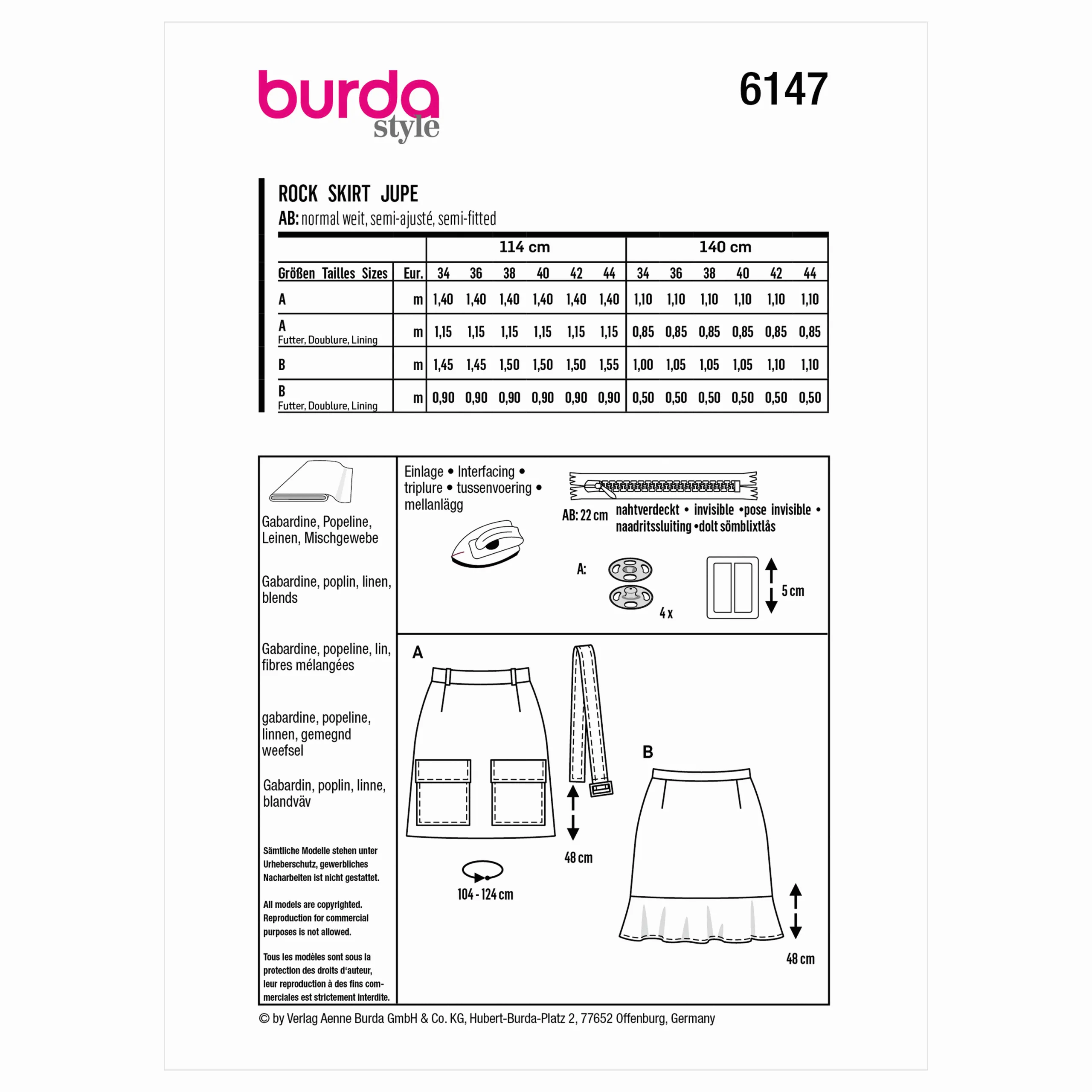 Burda Skirt 6147