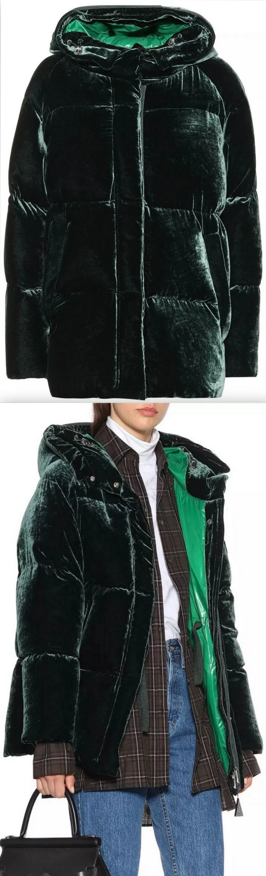 'Butor' Velvet Down Jacket