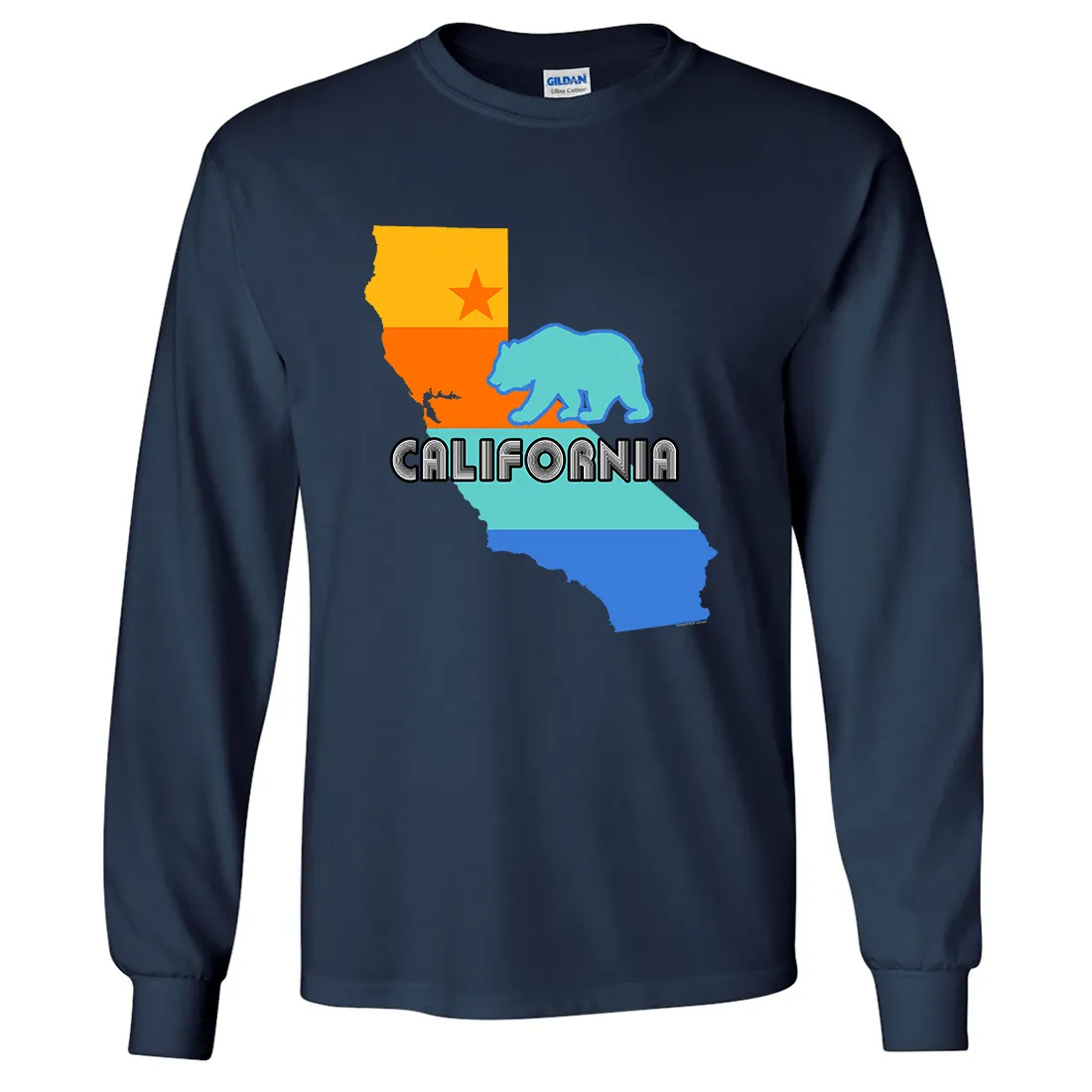 California Bear State Stripes Long Sleeve Shirt