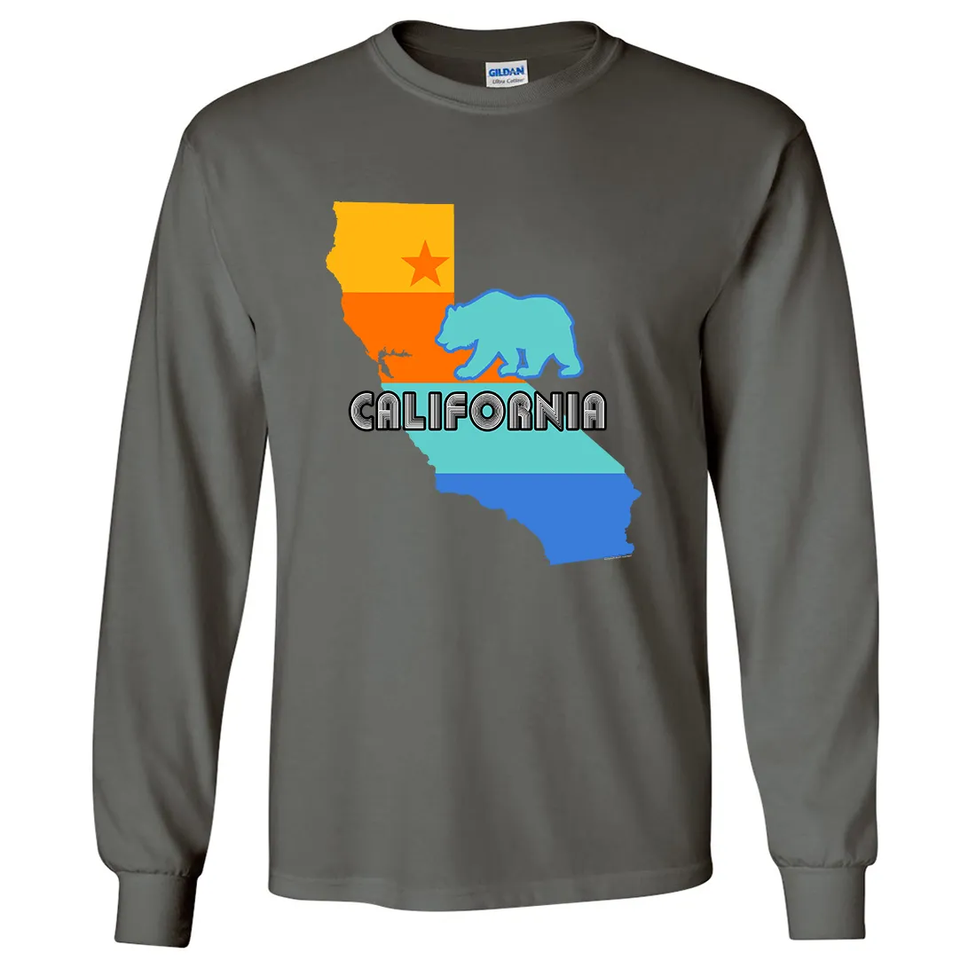 California Bear State Stripes Long Sleeve Shirt