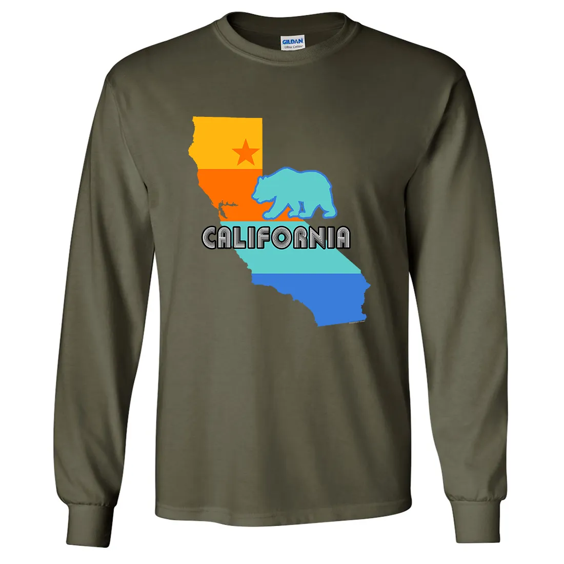 California Bear State Stripes Long Sleeve Shirt