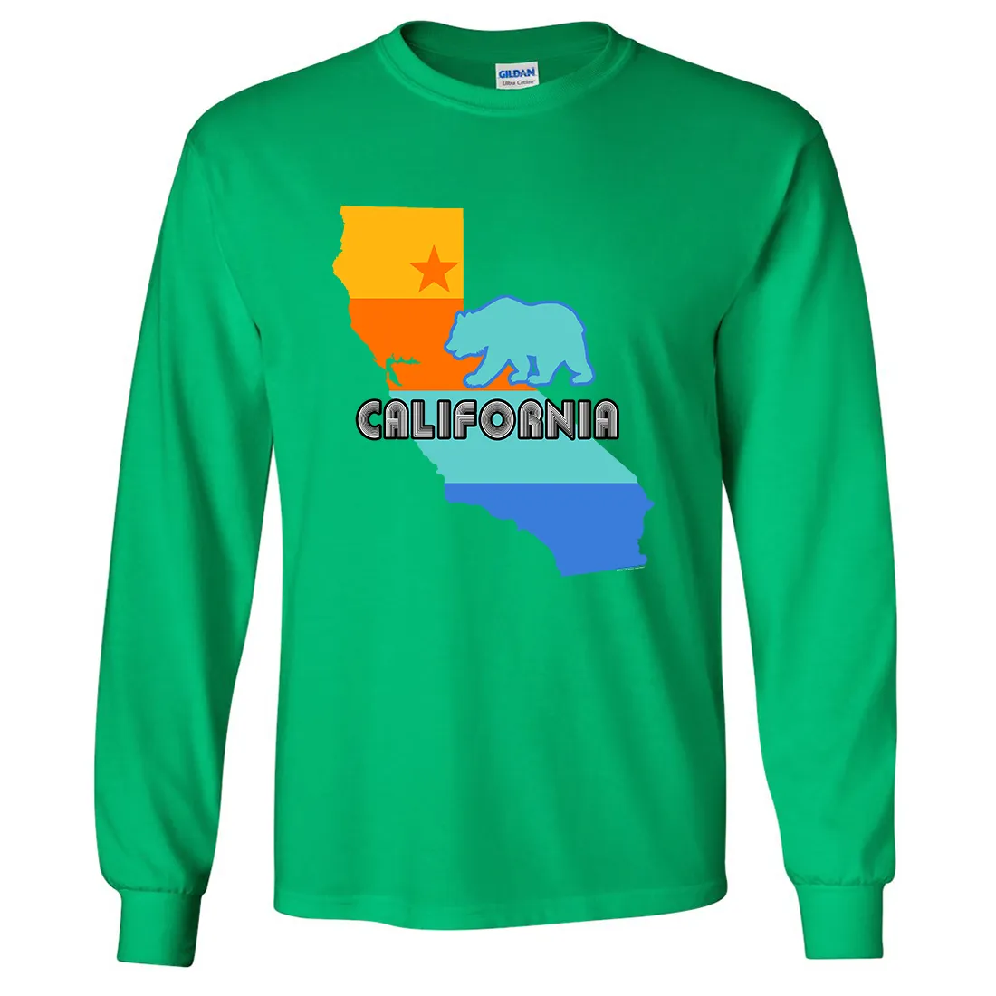 California Bear State Stripes Long Sleeve Shirt