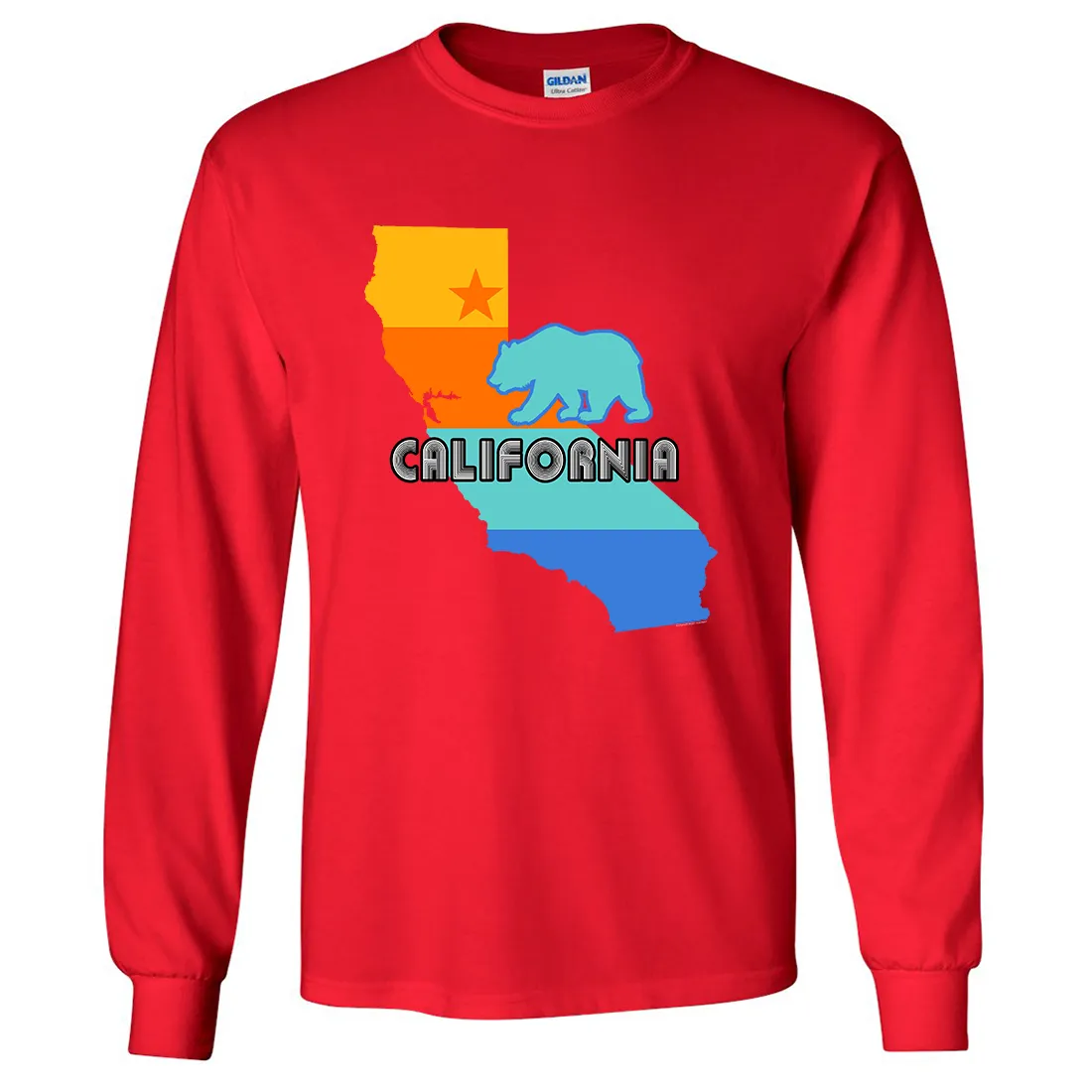 California Bear State Stripes Long Sleeve Shirt