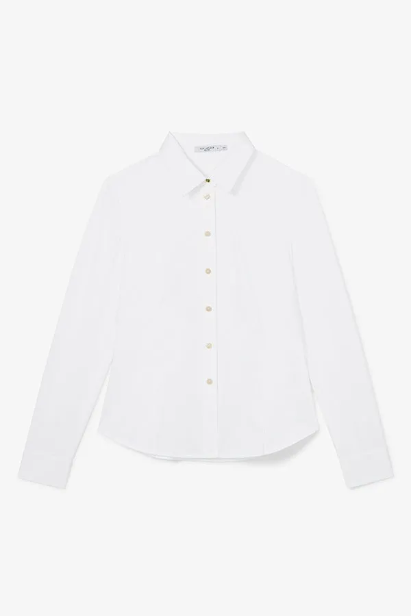 Clemens Top - Knit Poplin :: White