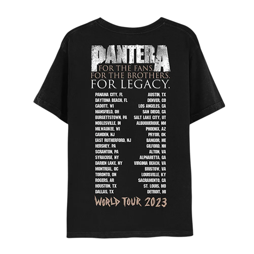 Cowboys From Hell World Tour 2023 Black T-Shirt