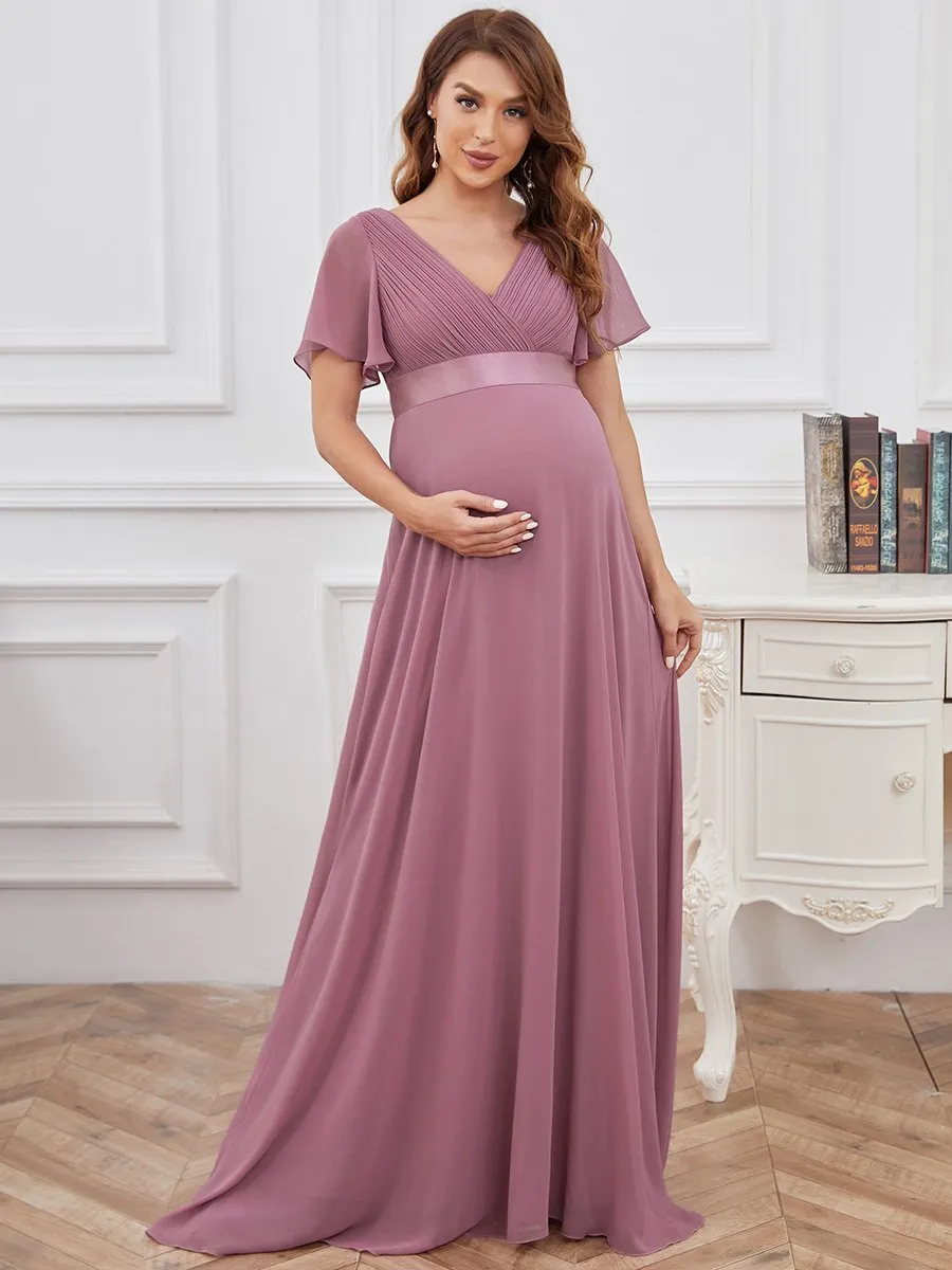 Cute and Adorable Deep V-neck Wholesale Dress for Pregnant Women