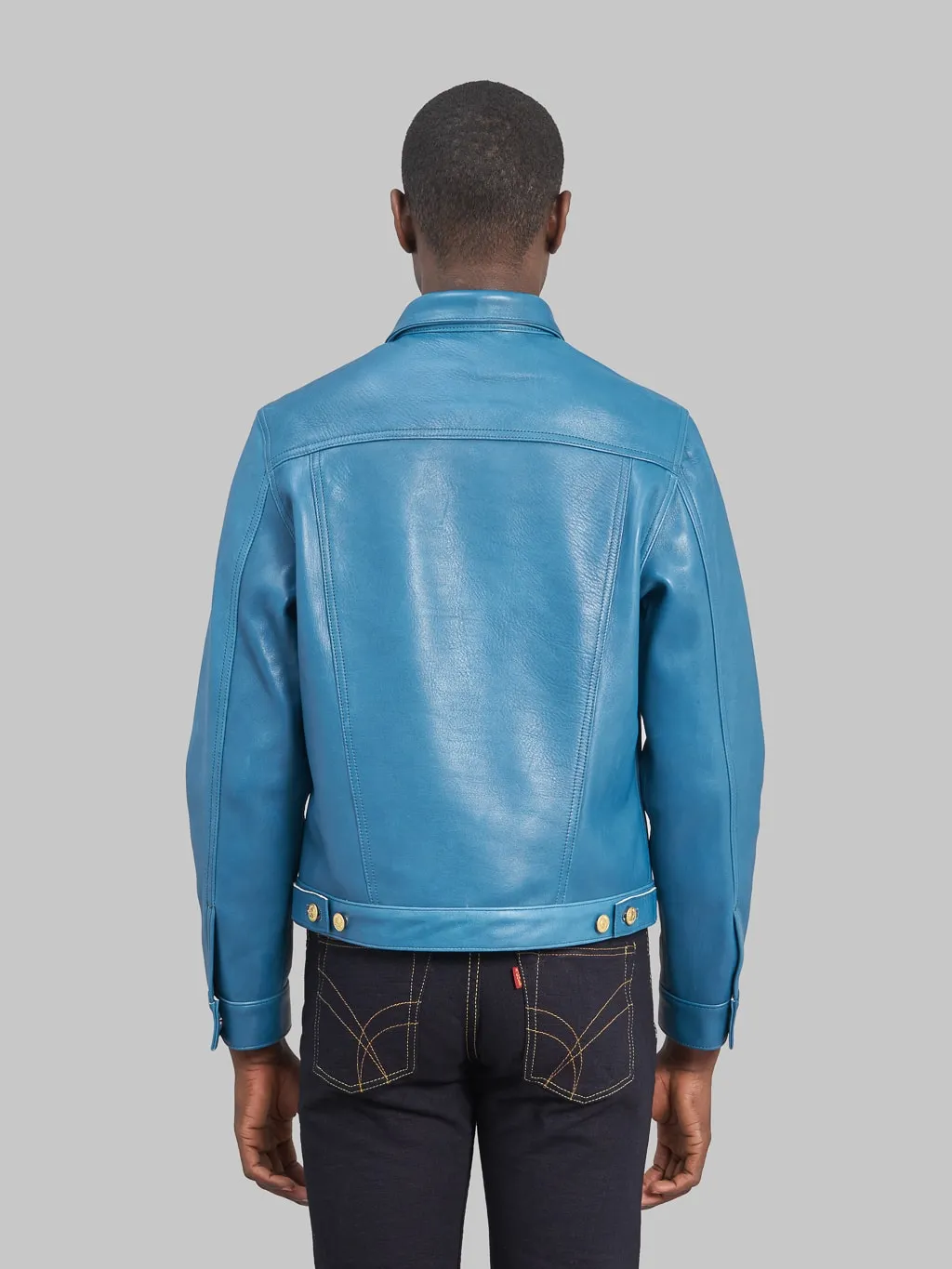 Double Helix Western Pioneer Indigo Dyed Horsehide Jacket