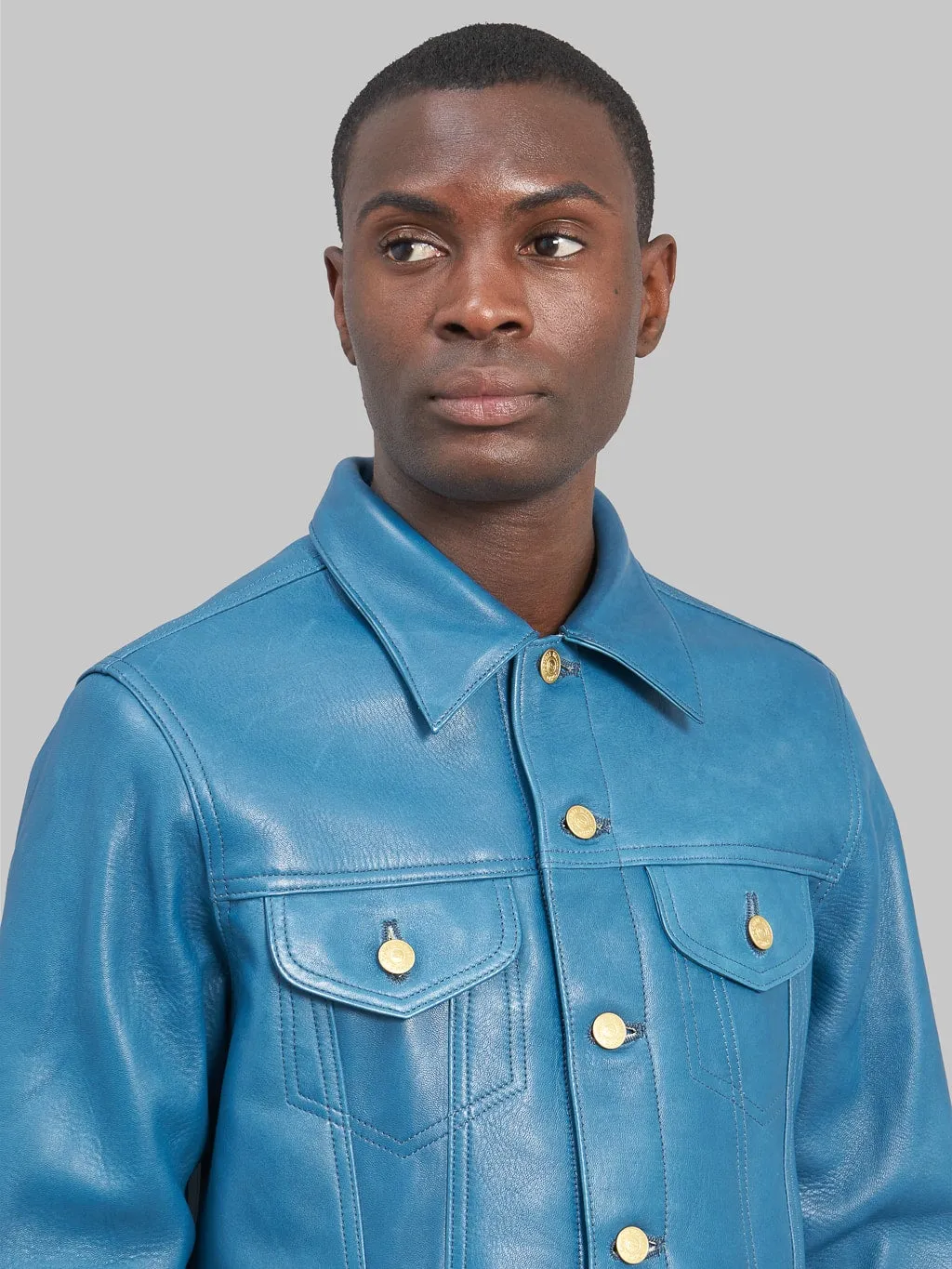 Double Helix Western Pioneer Indigo Dyed Horsehide Jacket