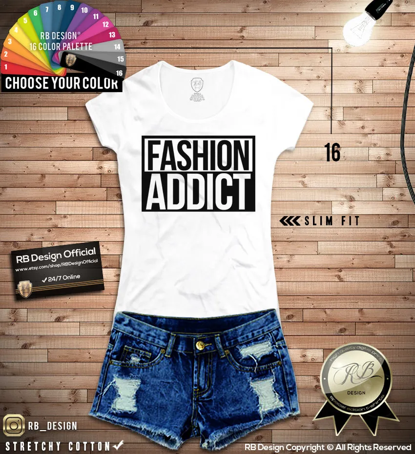 Fashion Addict Womens T-shirt Trendy Slim Fit Tank Top WD020