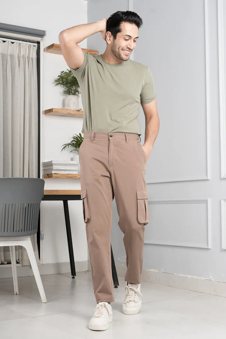 Fawn Khaki Stretch Cargo Pants