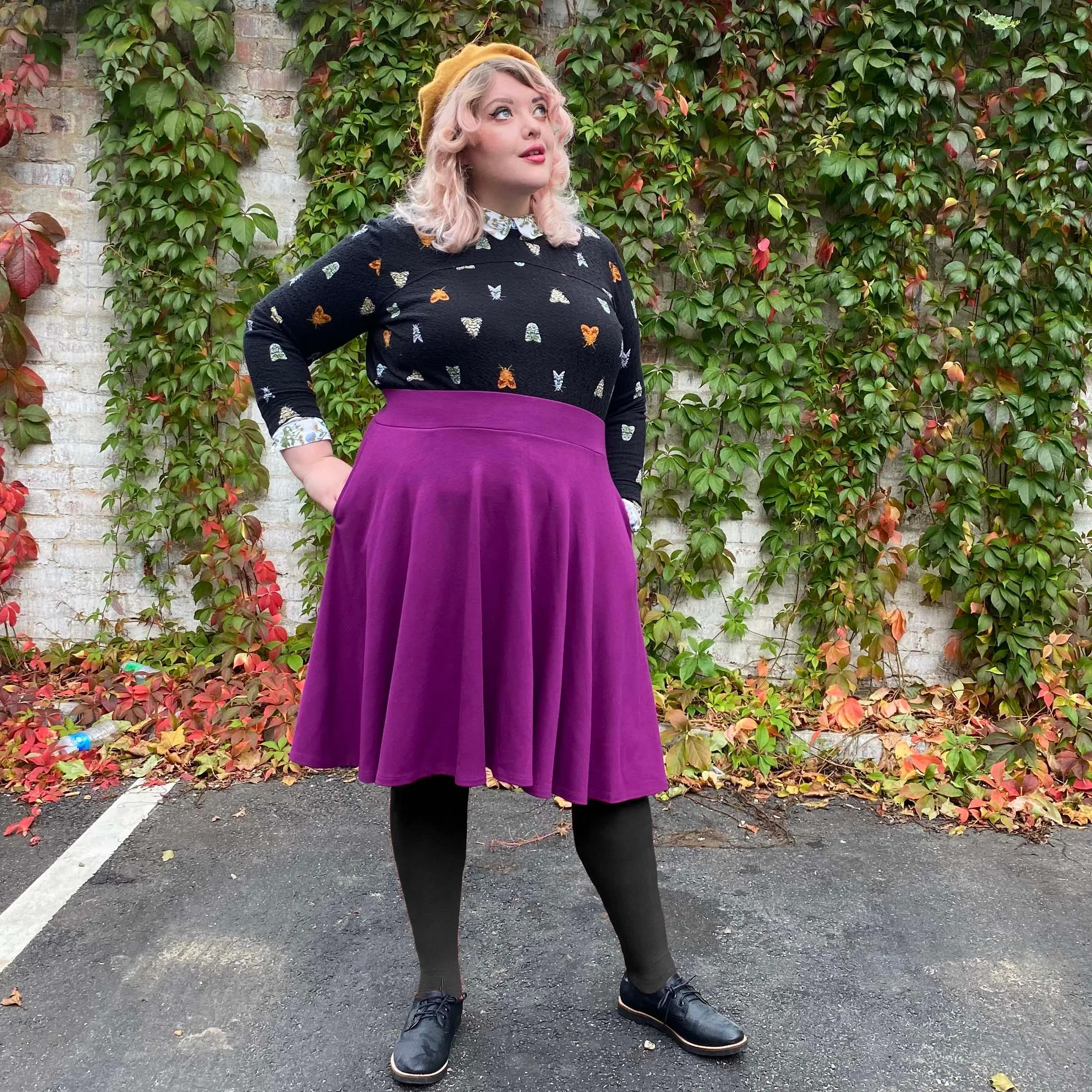 Flare Skirt - Figgy Pudding