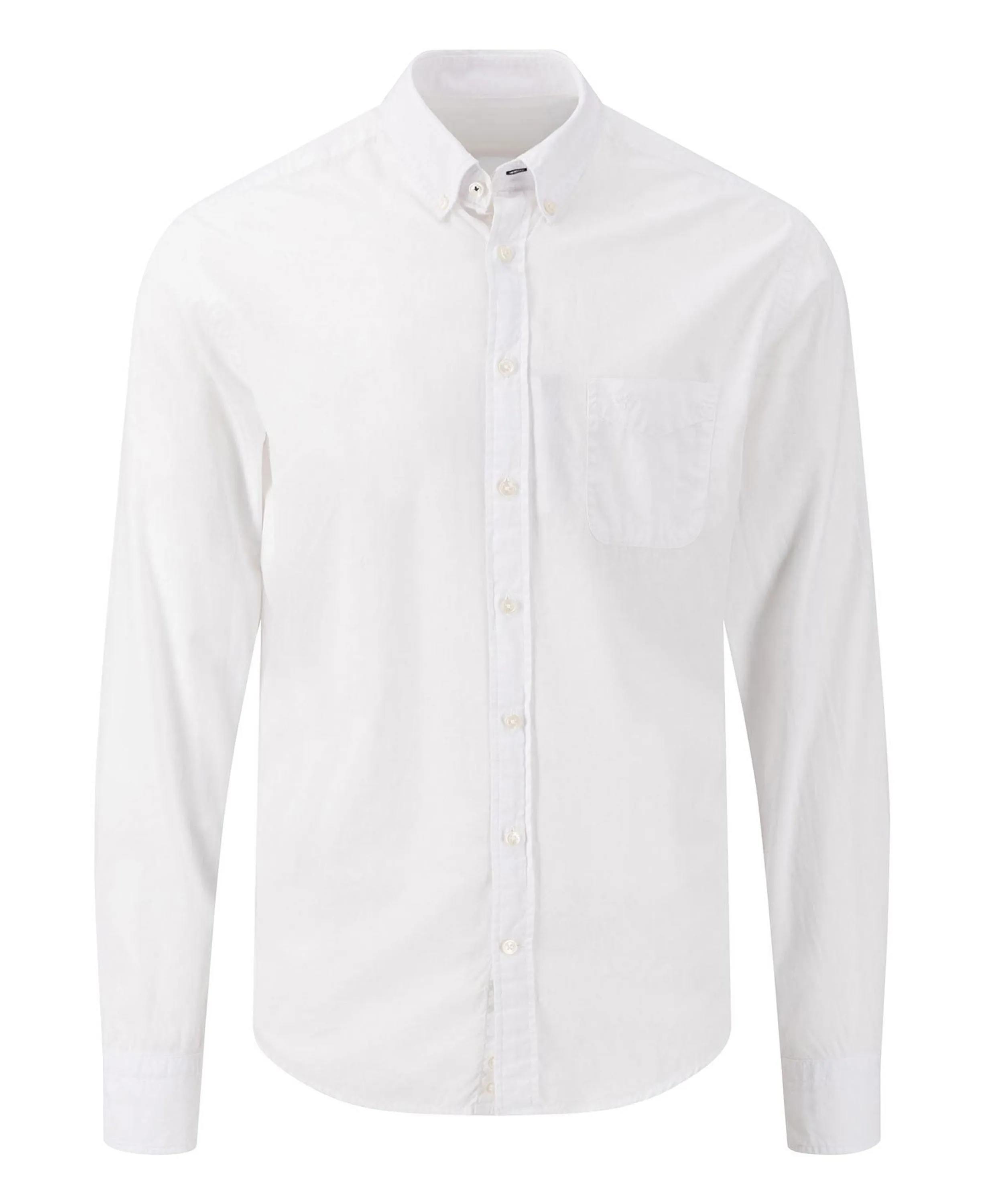 Garment Dyed Poplin Shirt - White