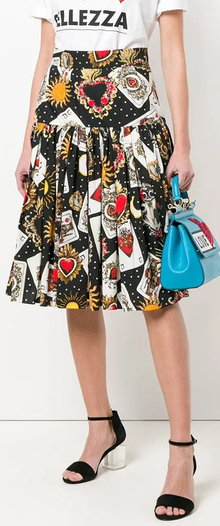 'Gonna' Card Print Skirt