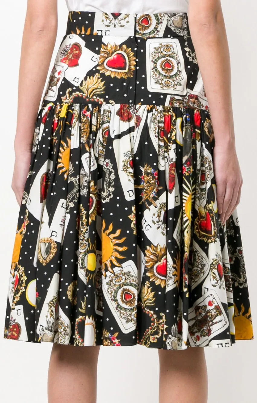 'Gonna' Card Print Skirt