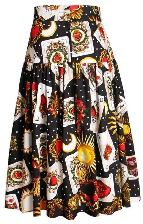 'Gonna' Card Print Skirt