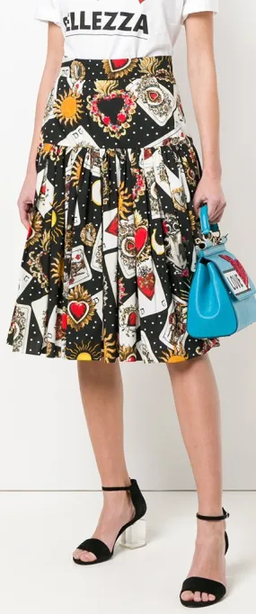 'Gonna' Card Print Skirt