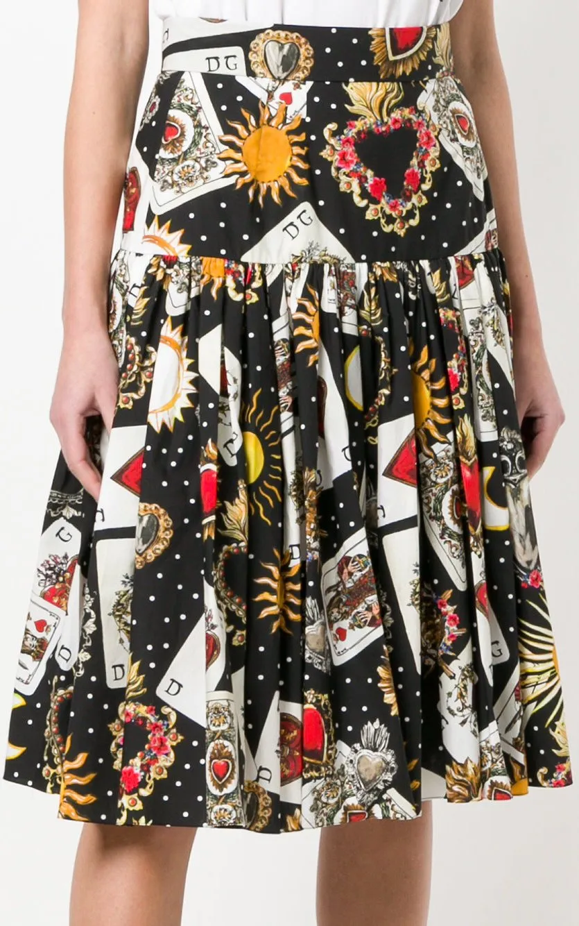 'Gonna' Card Print Skirt