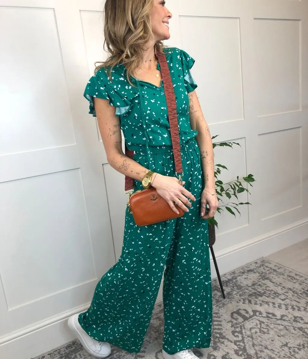 Green Ditsy Jumpsuit