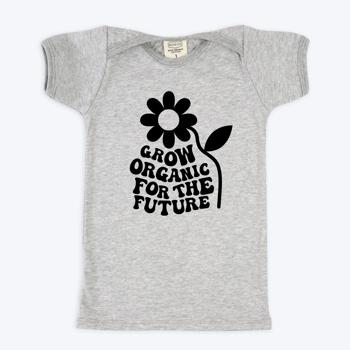 Grow Organic Organic Baby T-shirt | Grey Marle