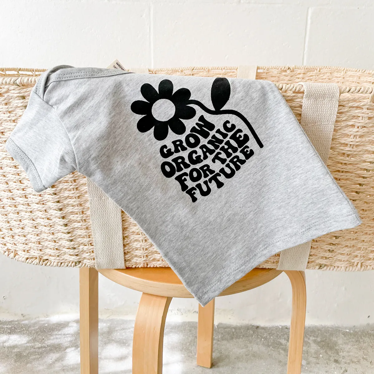 Grow Organic Organic Baby T-shirt | Grey Marle