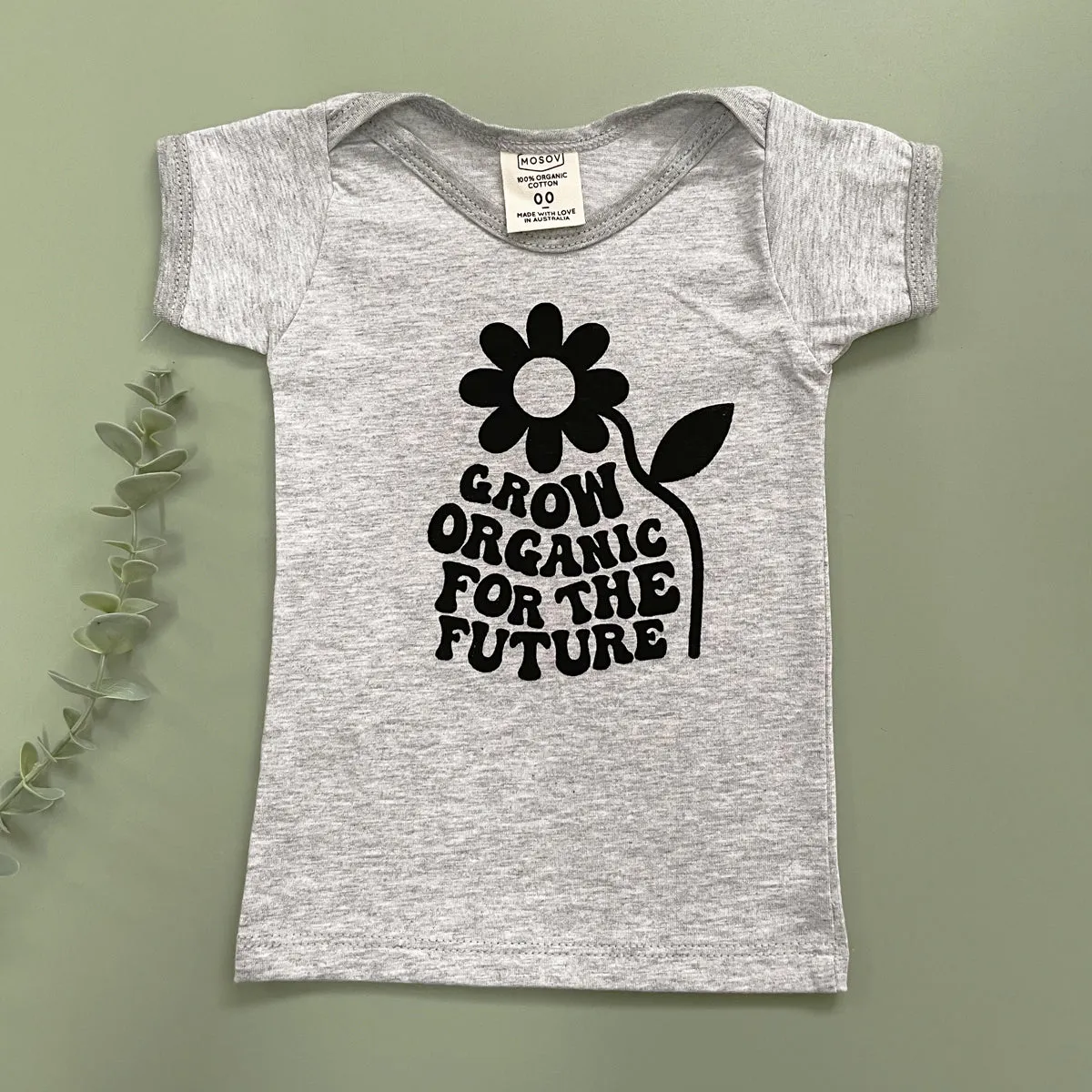 Grow Organic Organic Baby T-shirt | Grey Marle