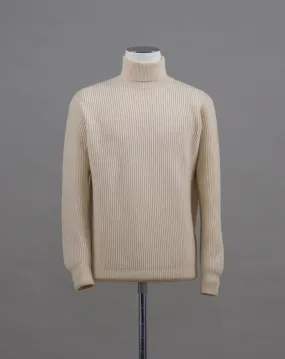 G.R.P. Firenze Wool & Cashmere Roll Neck / Ecru